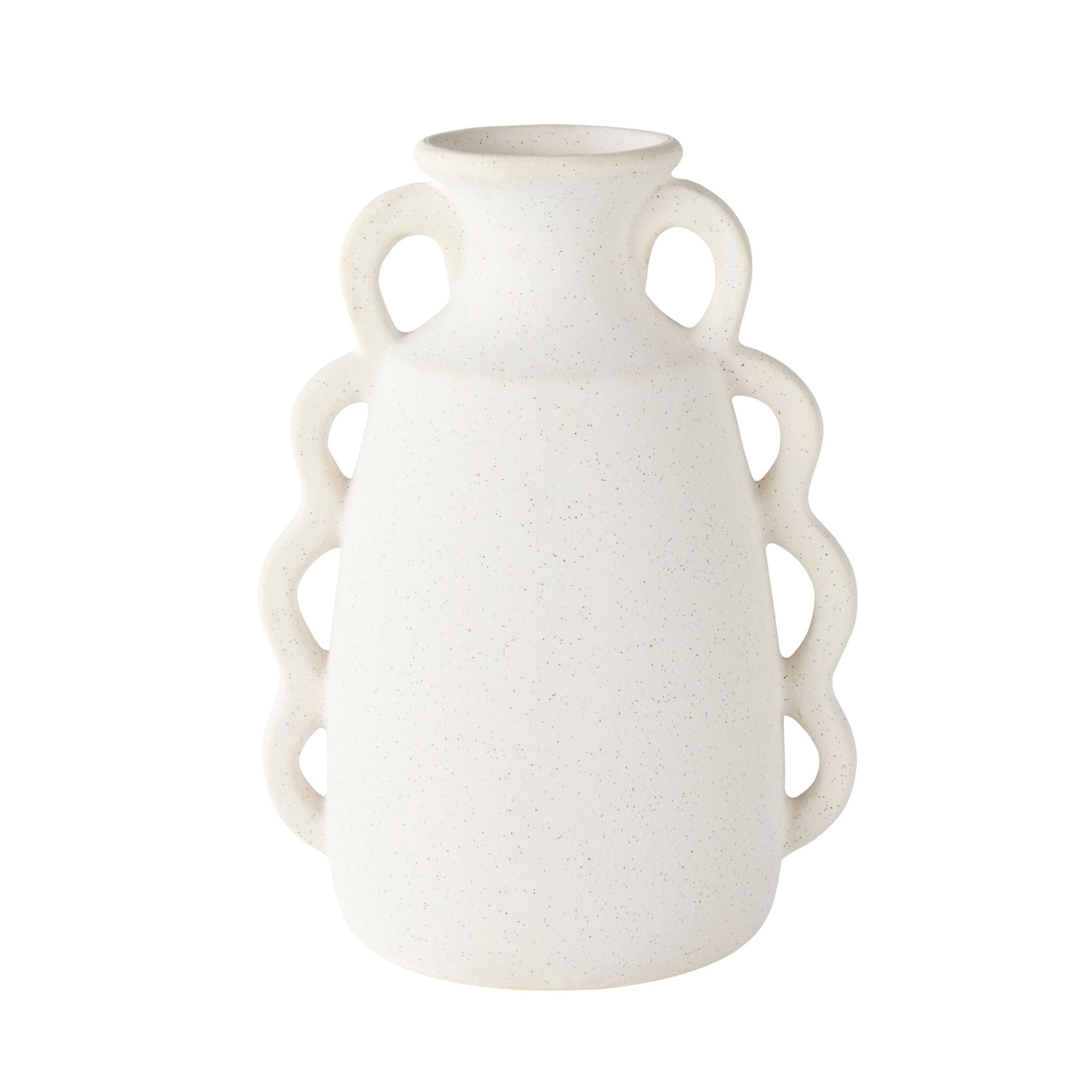 Tranquil Large Scalloped Ceramic Vase