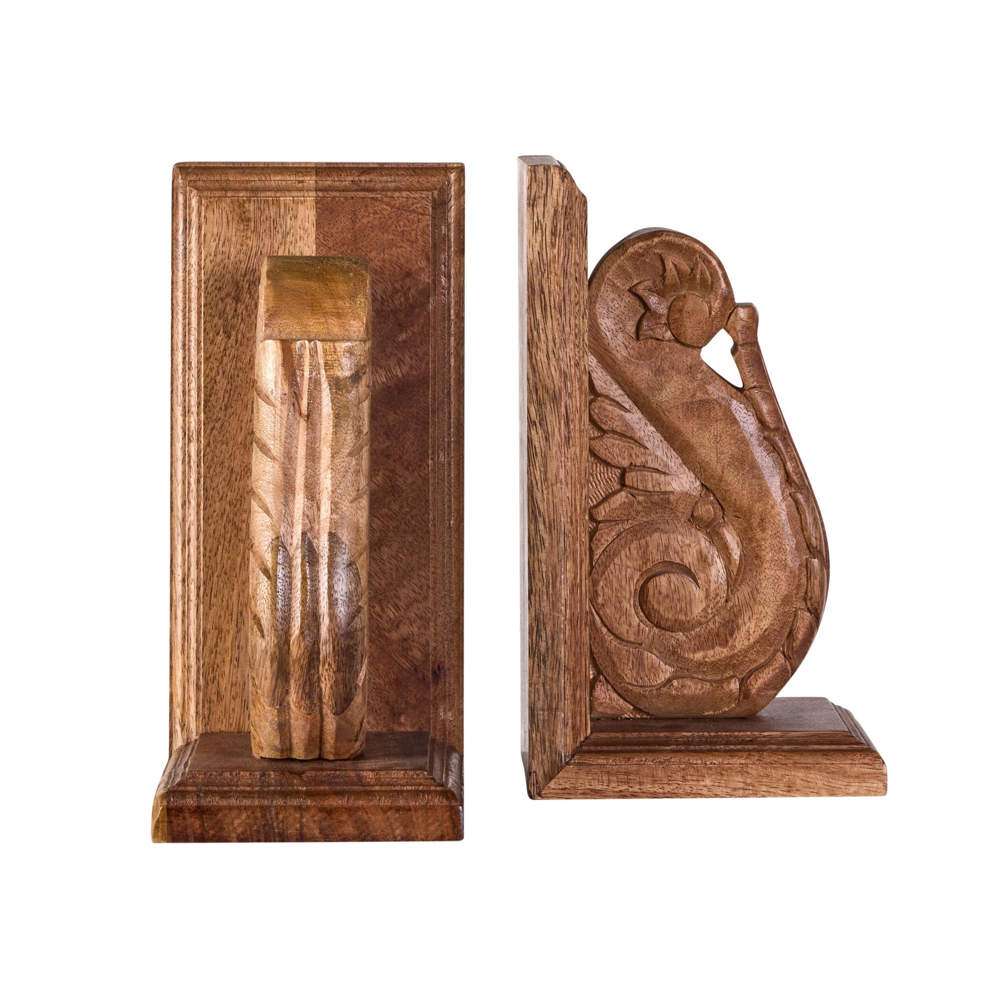 Fleur De Lis Wooden Bookends