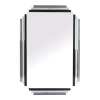 Art Deco Black Lustre Mirror 120x80x1.9Cm