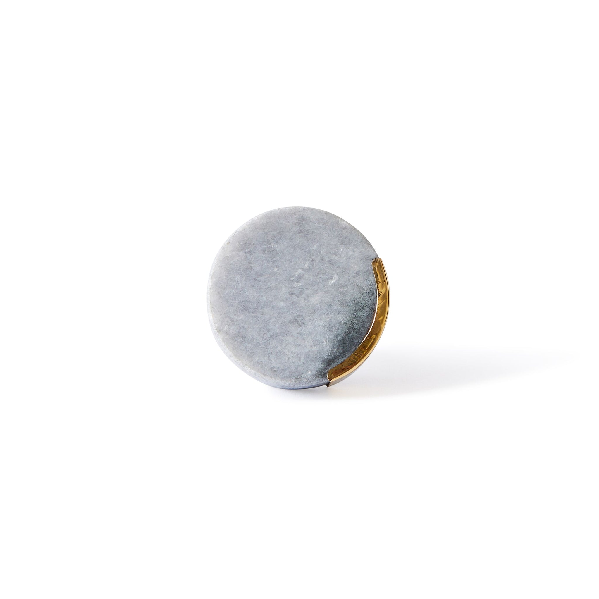 Ara Grey Round Knob with Trim 4cm
