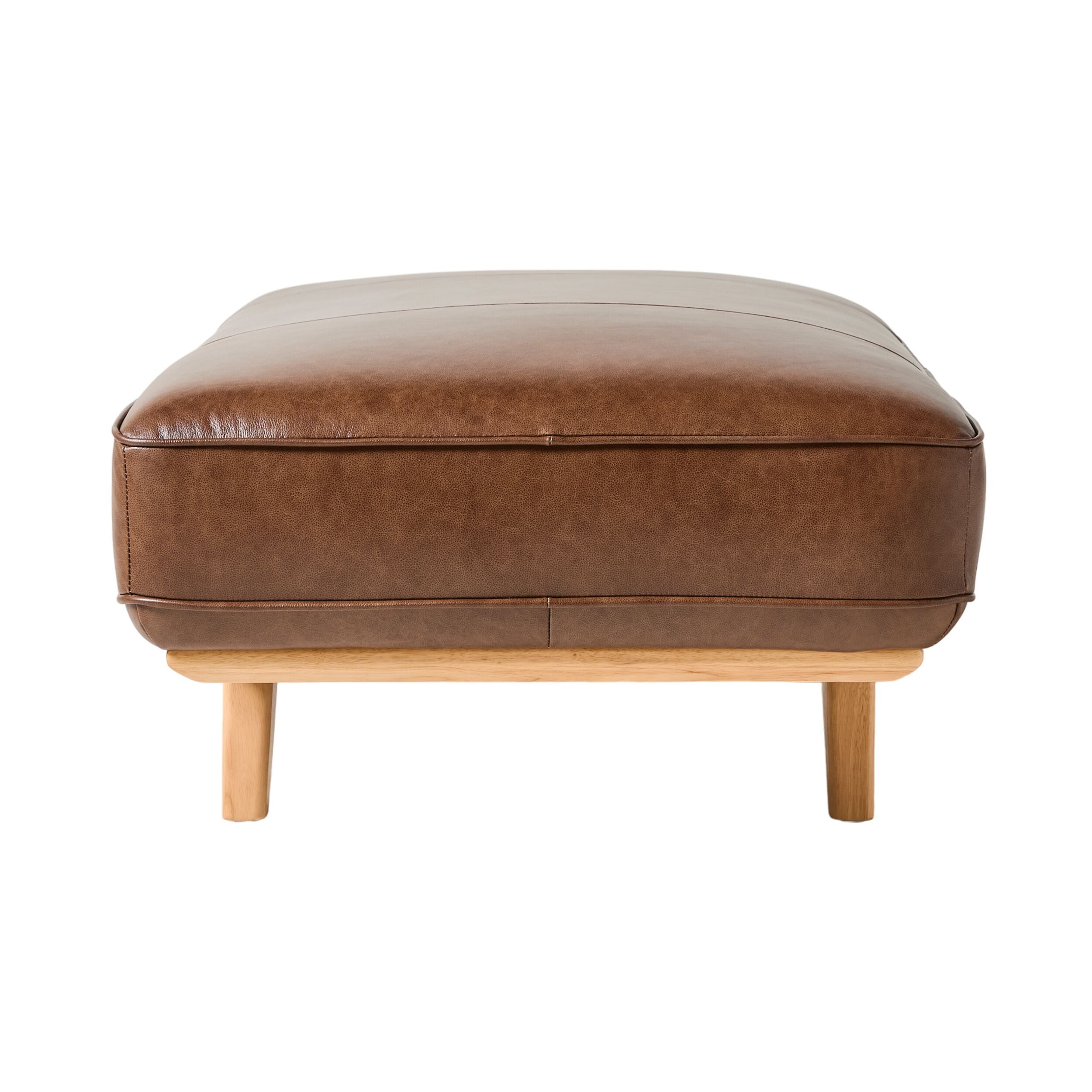 Carson Leather Ottoman Dakota Mocha