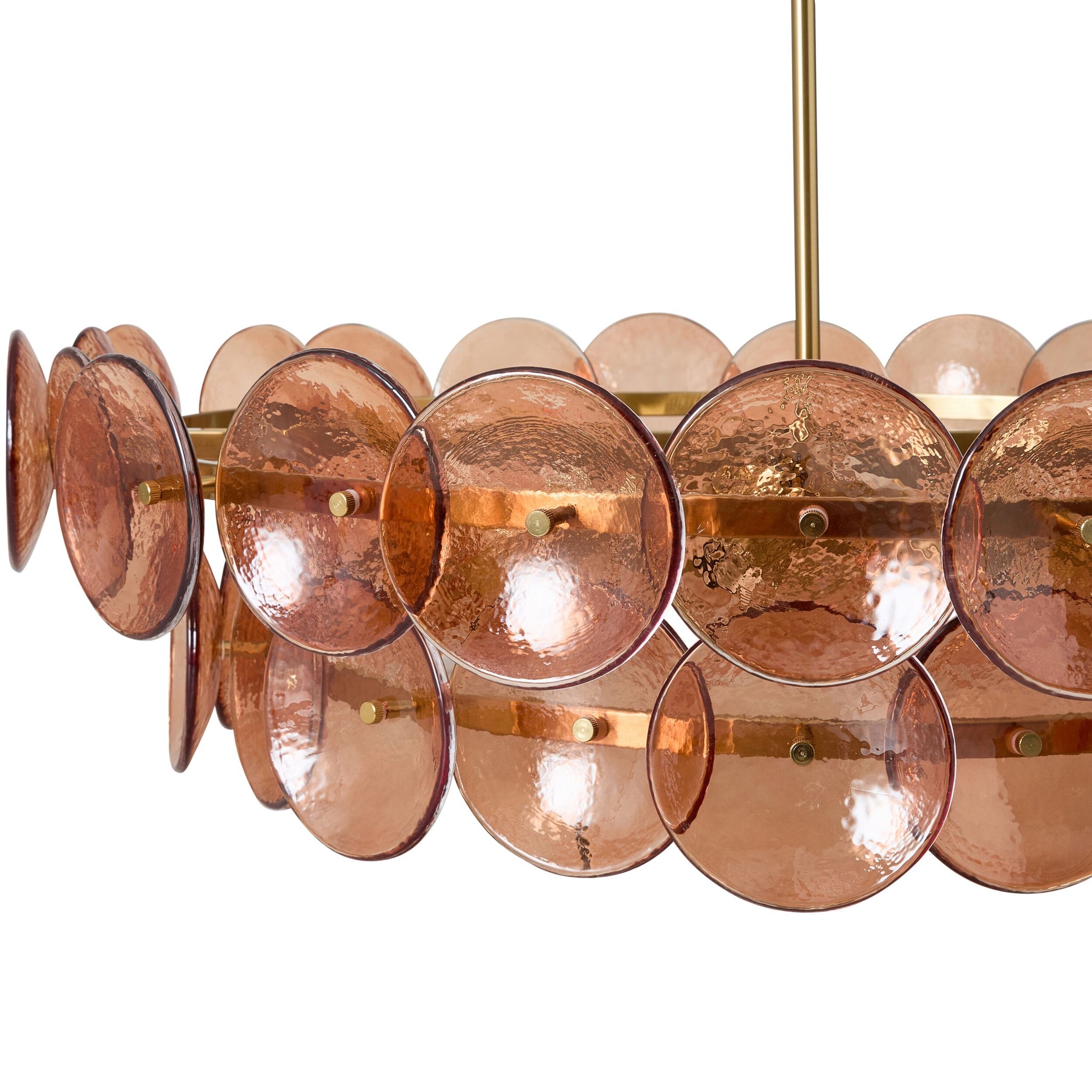 Sonny 8 Light Glass Chandelier Amber 80cm Package