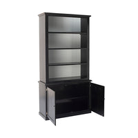 Armand 2 Door Library Shelving Unit 124 x 240cm Black