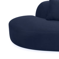 Wylder 4 Seater Curved Sofa Velvet Indigo