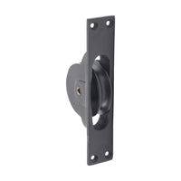 1684 Sash Pulley Matte Black H125xW25mm