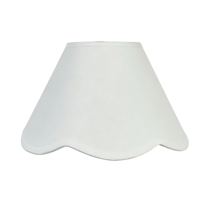 Belle Scallop Shade White 25cm