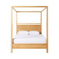 Avalon King Four Poster Bed Light Oak