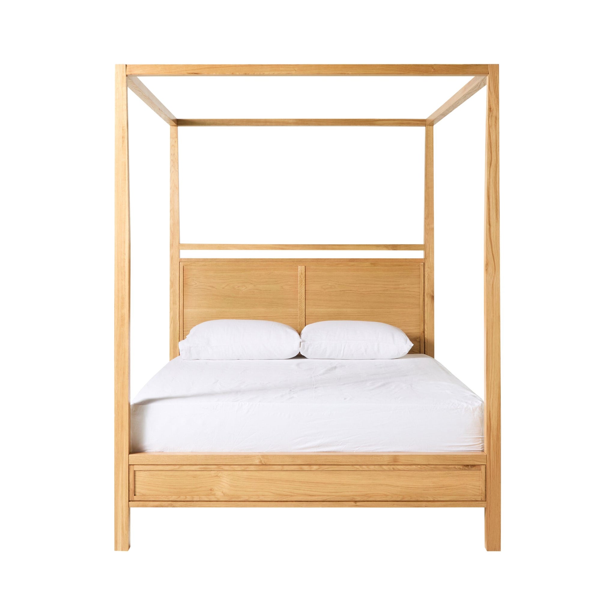 Avalon King Four Poster Bed Light Oak