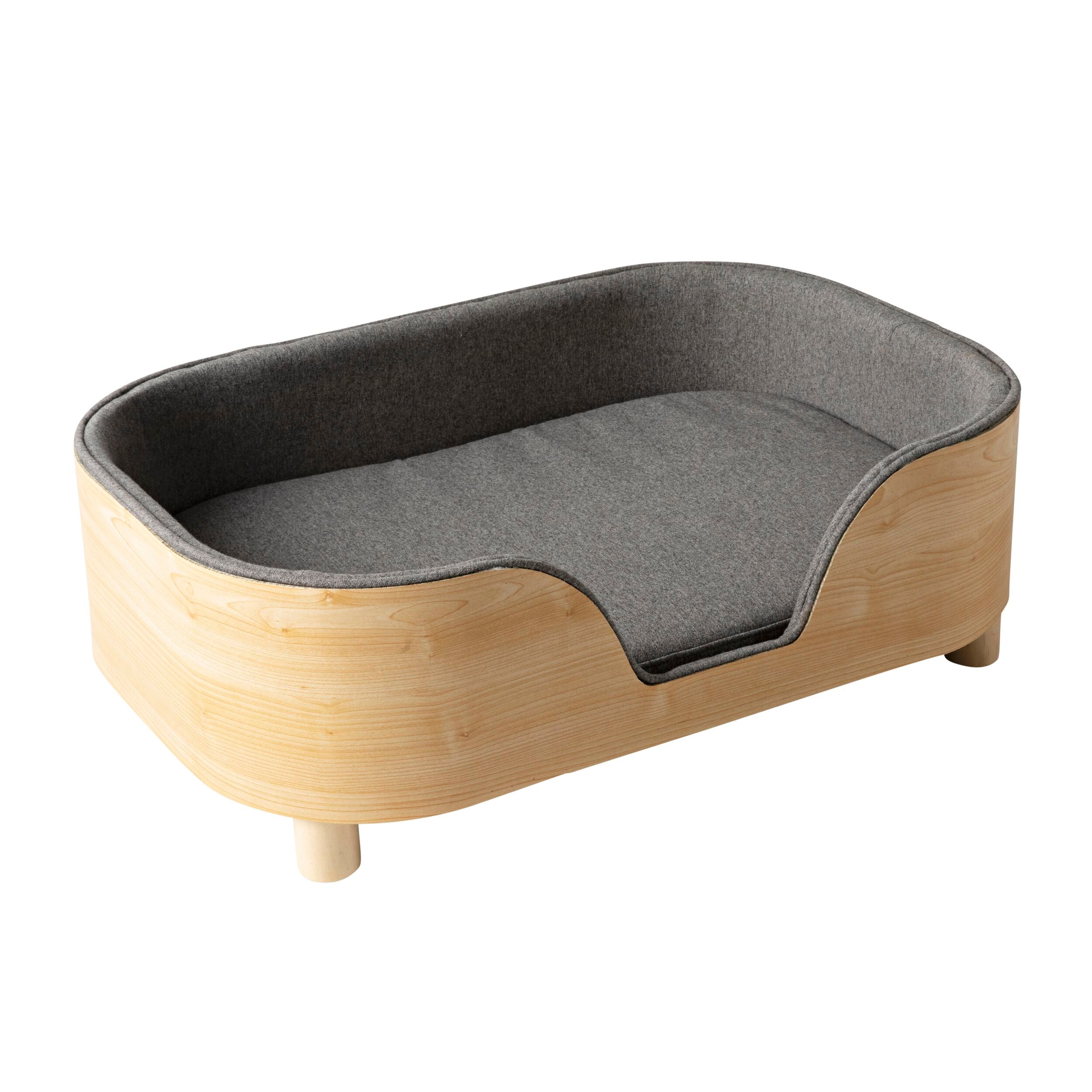 Wooden Grey Pet Bed 75x50x27cm