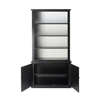 Armand 2 Door Library Shelving Unit 124 x 240cm Black