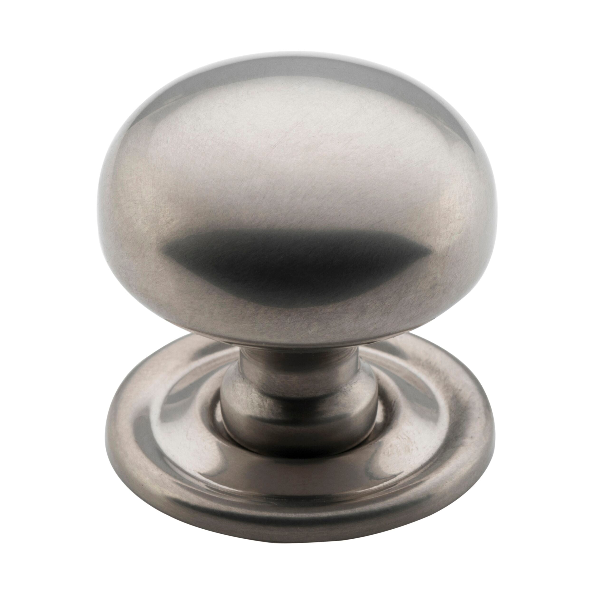 3148 Cupboard Knob Sheet Brass Satin Nickel D32xP28mm