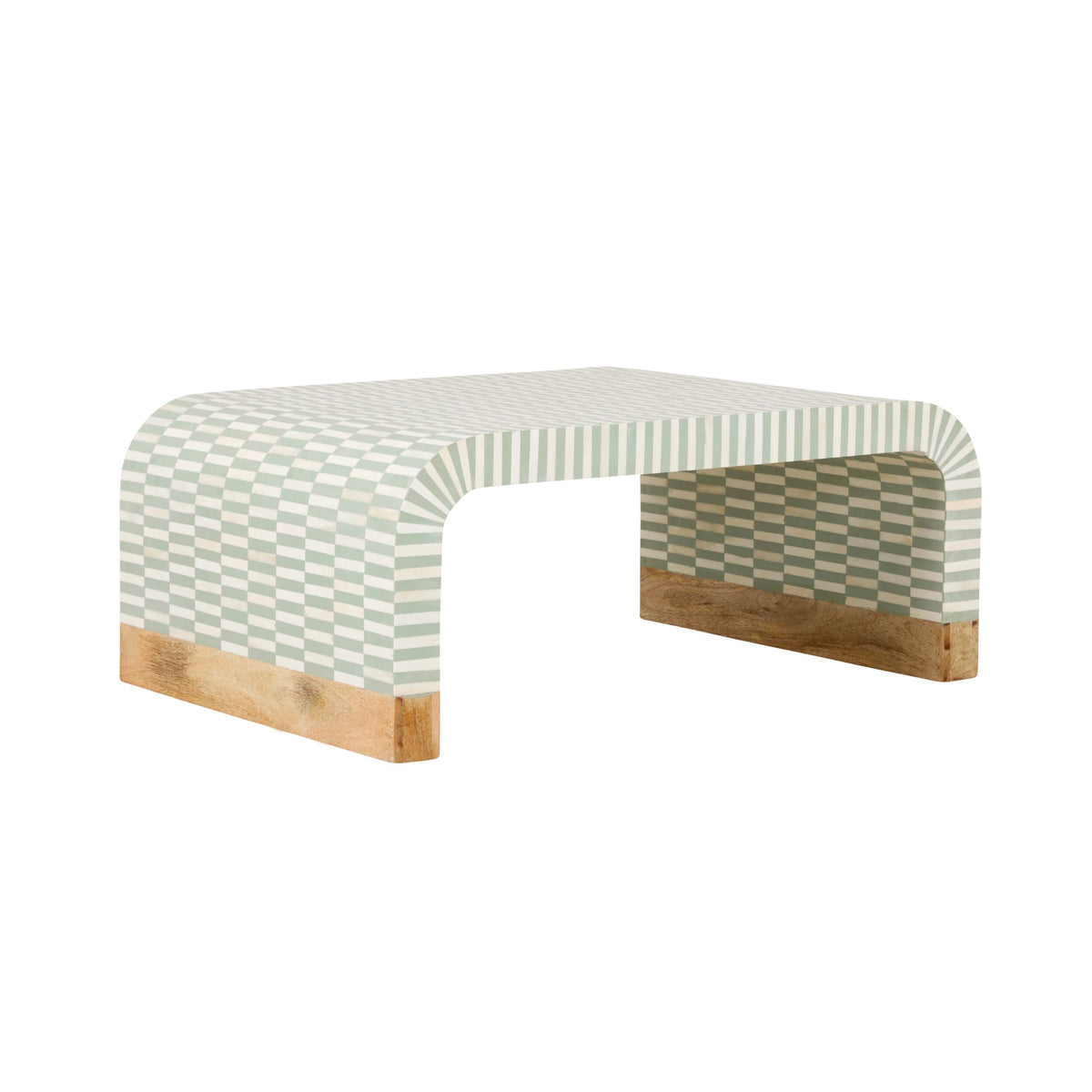 Nylah Curved Bone Inlay Coffee Table