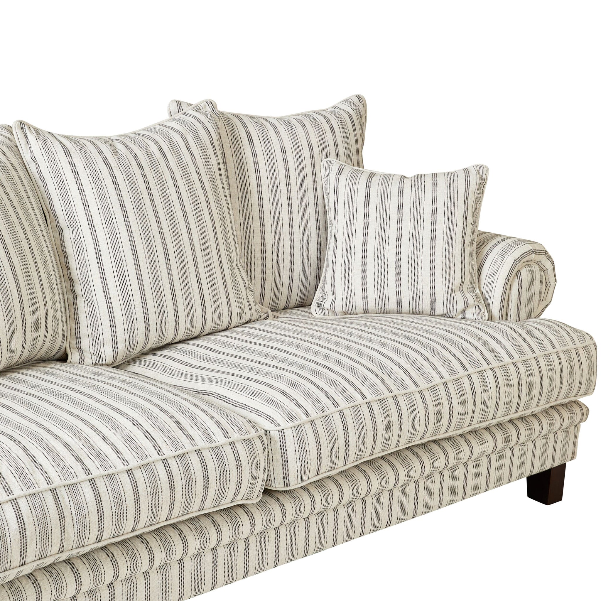Lisette 3.5 Seater Sofa Linen Stripe
