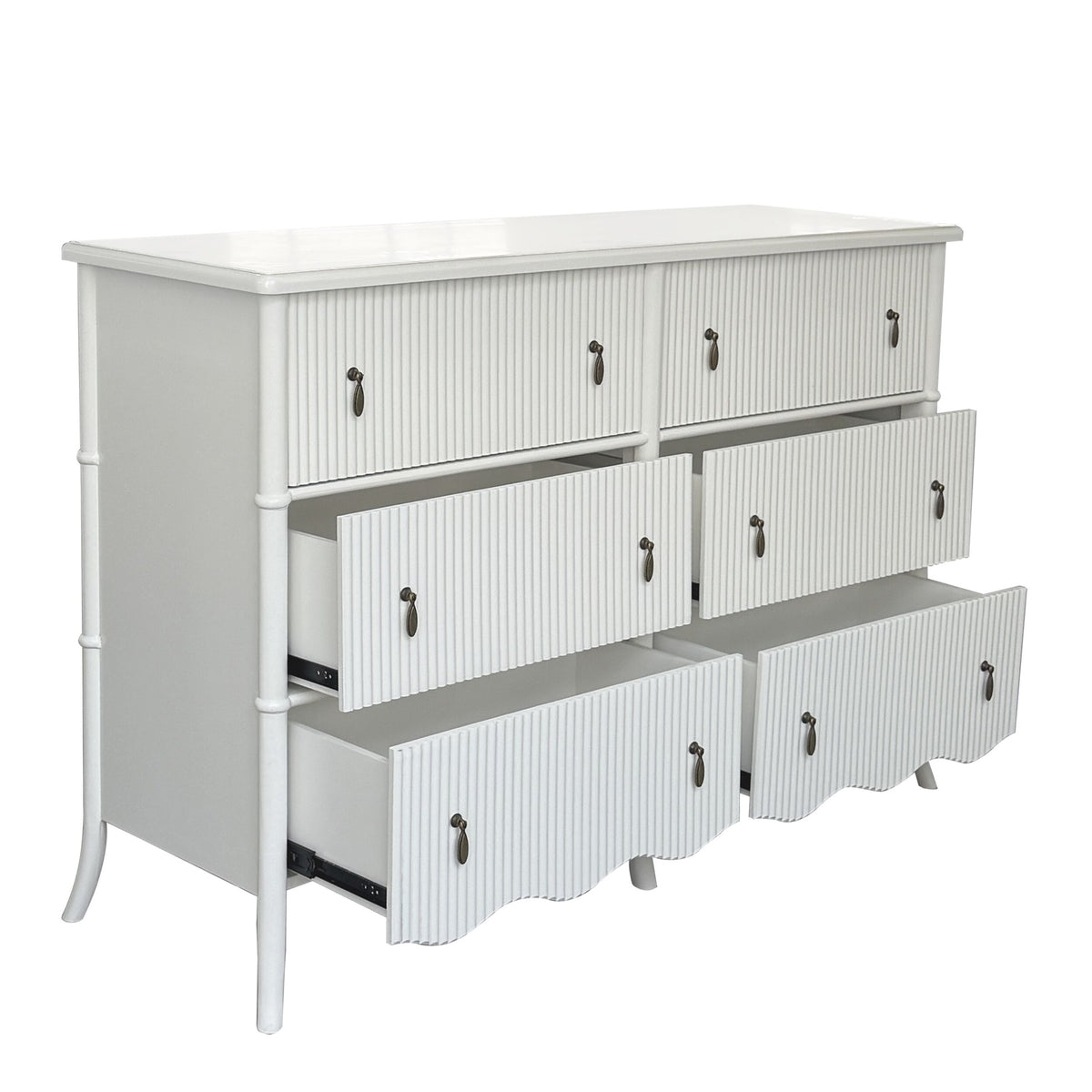Violet 6 Drawer Chest White