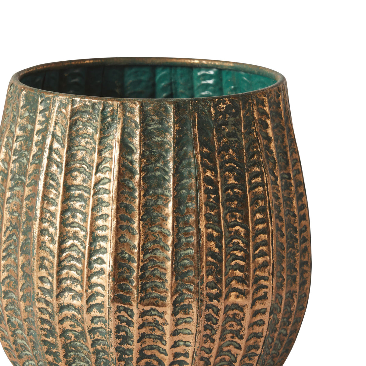 Avani Metal Ribbed Pot Small 27x27xcm – Early Settler AU