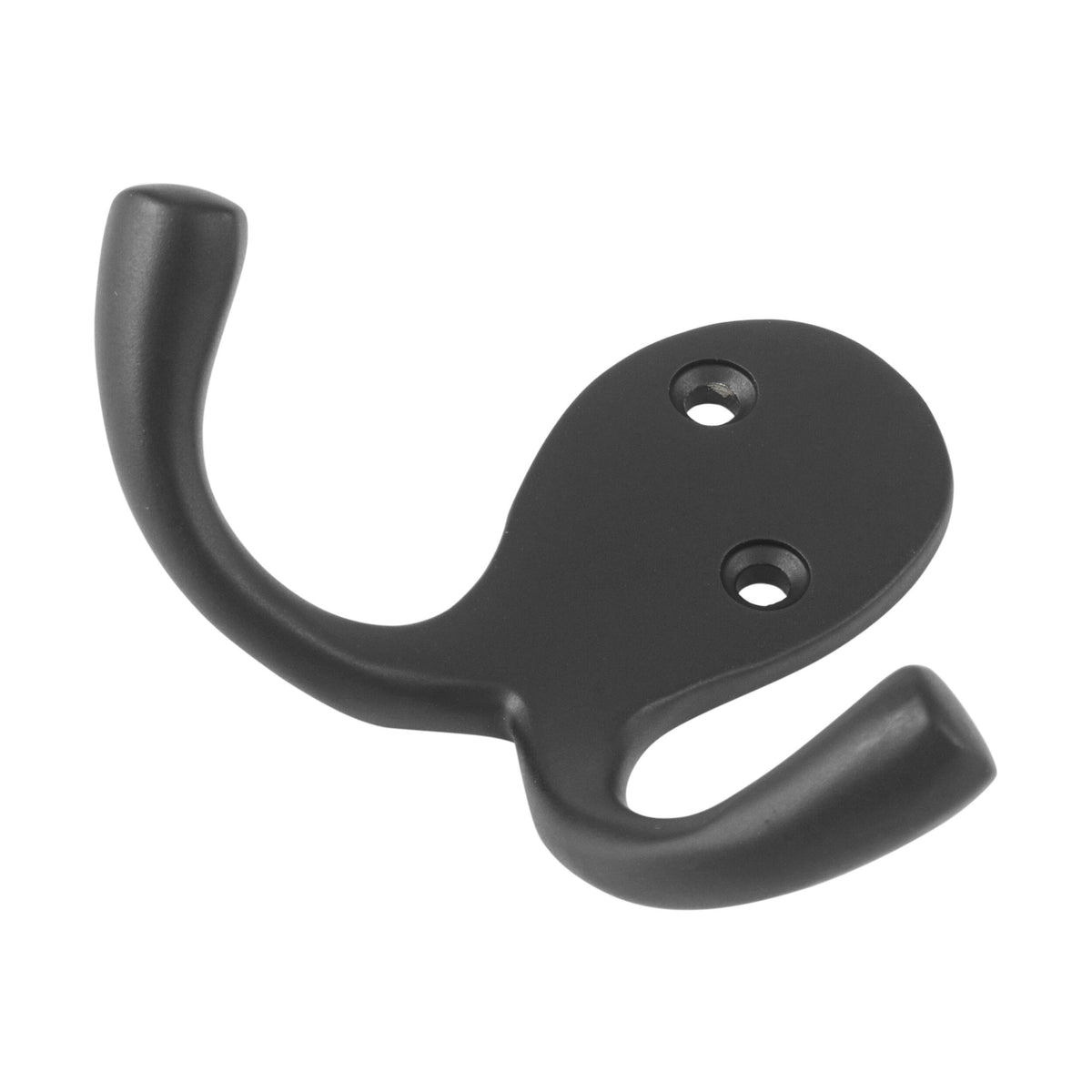 9706 Robe Hook Double Matte Black H75xP30mm – Early Settler AU