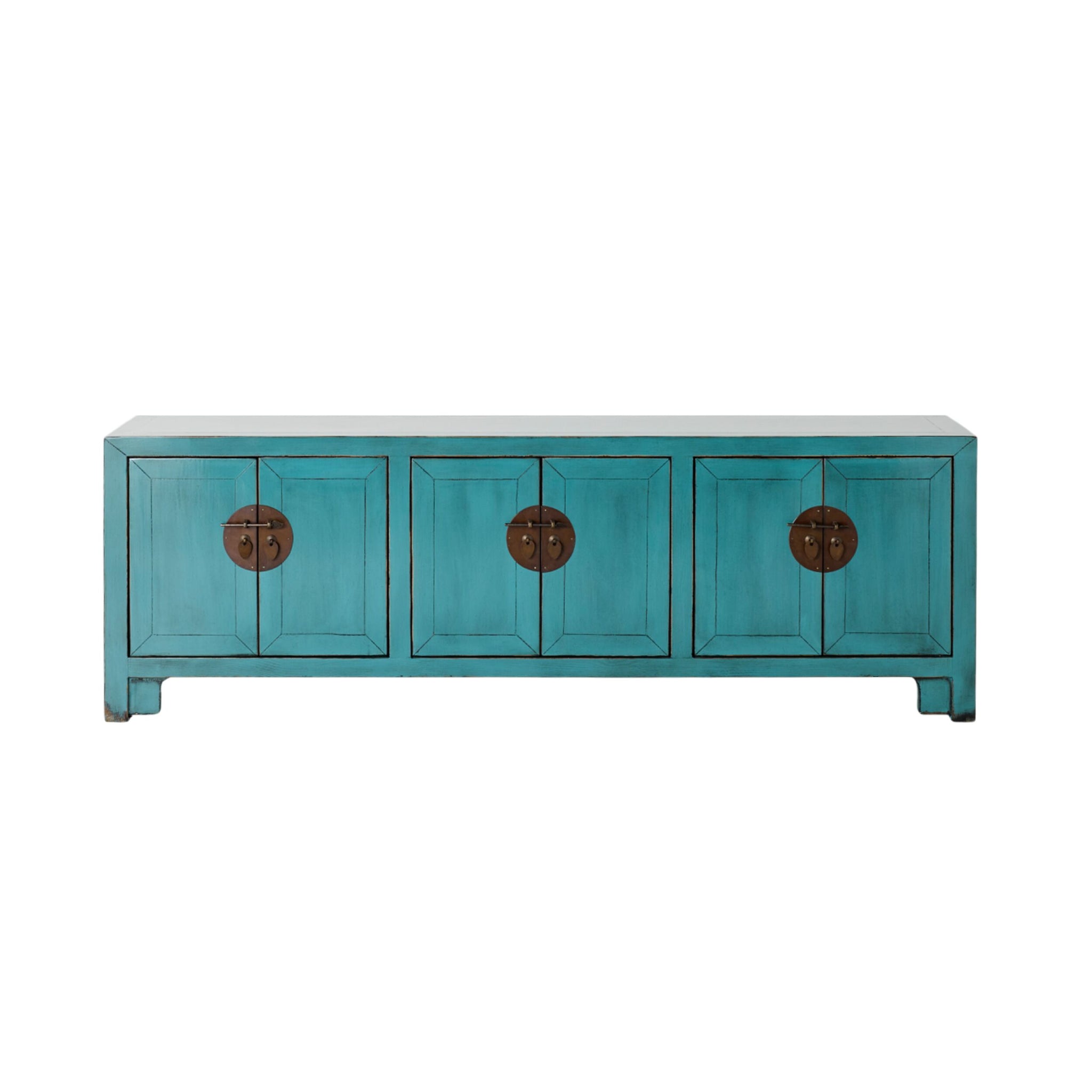 Sansha 6 Door TV Unit Turquoise