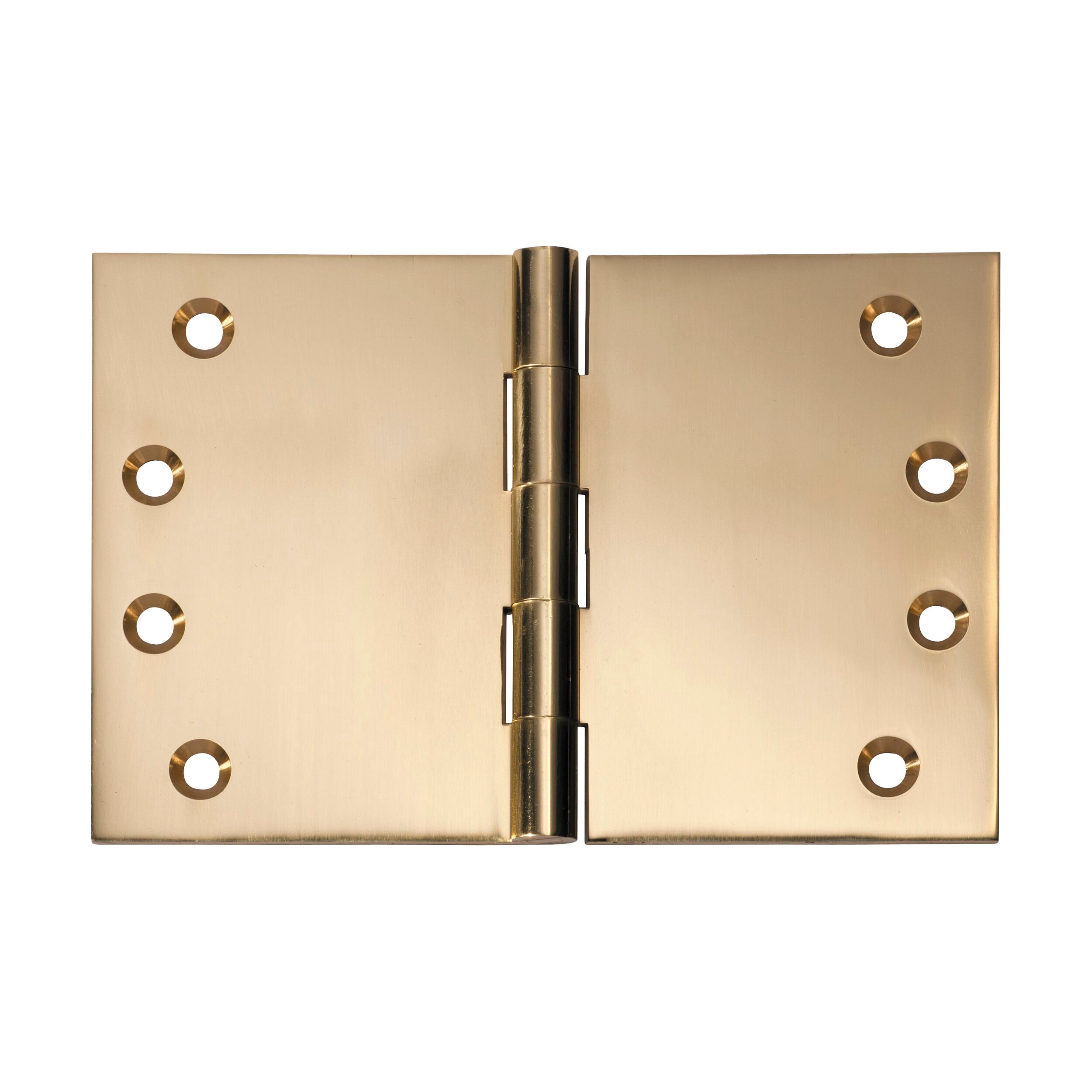 2491 Hinge Broad Butt Polished Brass H100xW150mm