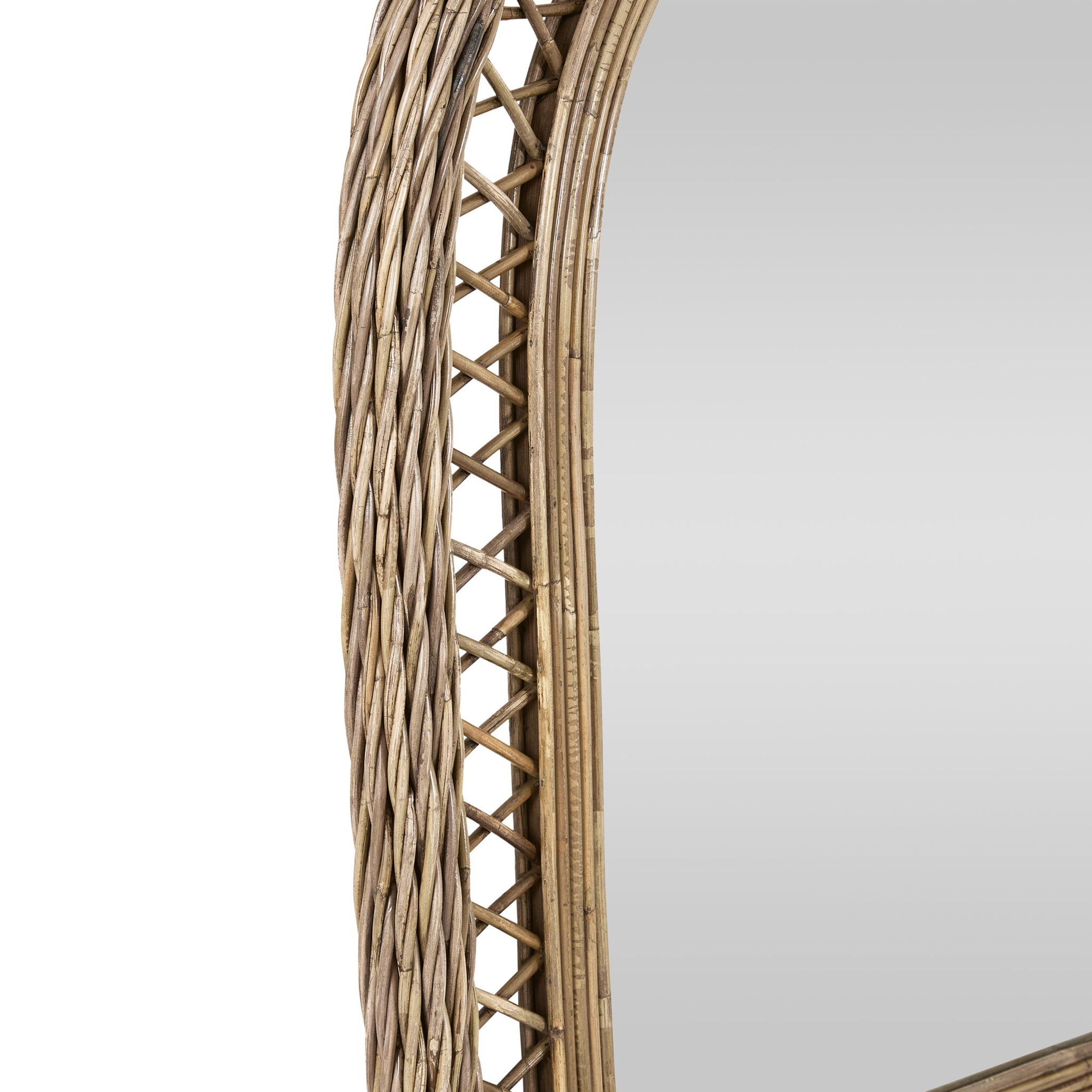 Martinique Rattan Arched Mirror 80cm