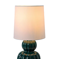 Mia Peacock Teal Table Lamp 32cm