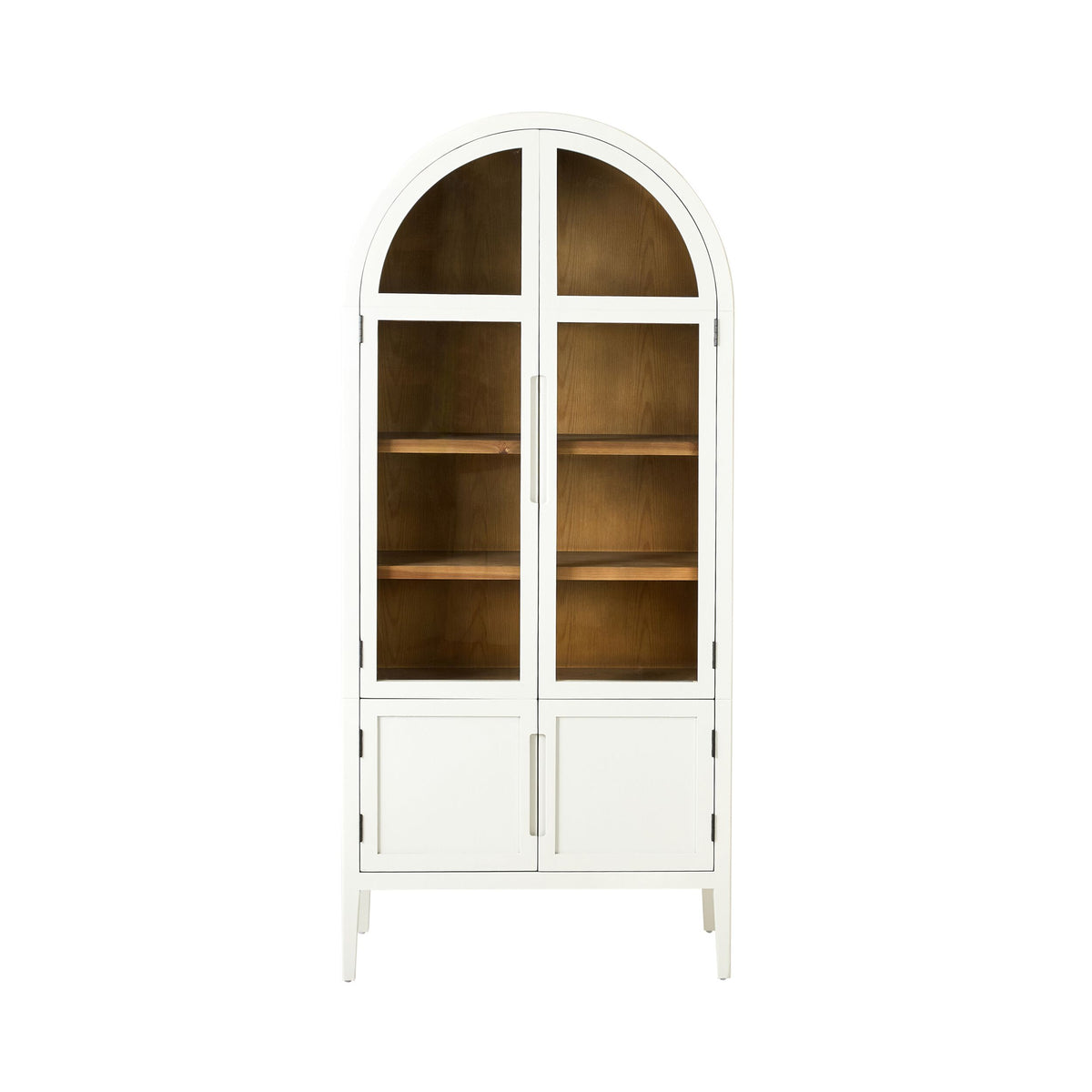 Serene Curved Display Cabinet White
