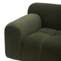 Alexis 2.5 Seater Velvet Sofa Eucalyptus