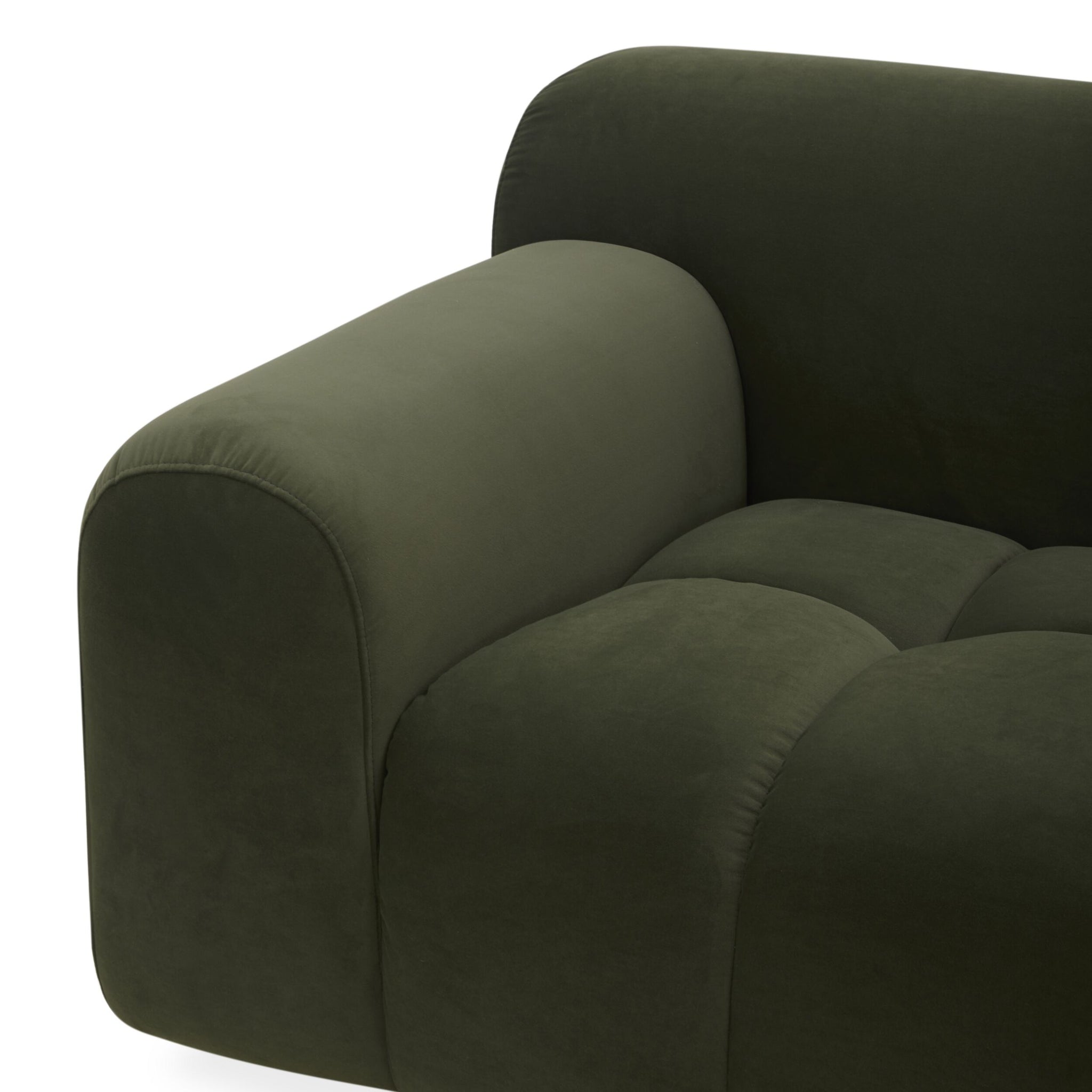 Alexis 2.5 Seater Velvet Sofa Eucalyptus