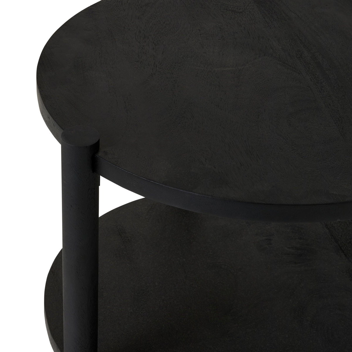 Karli Round Side Table Black