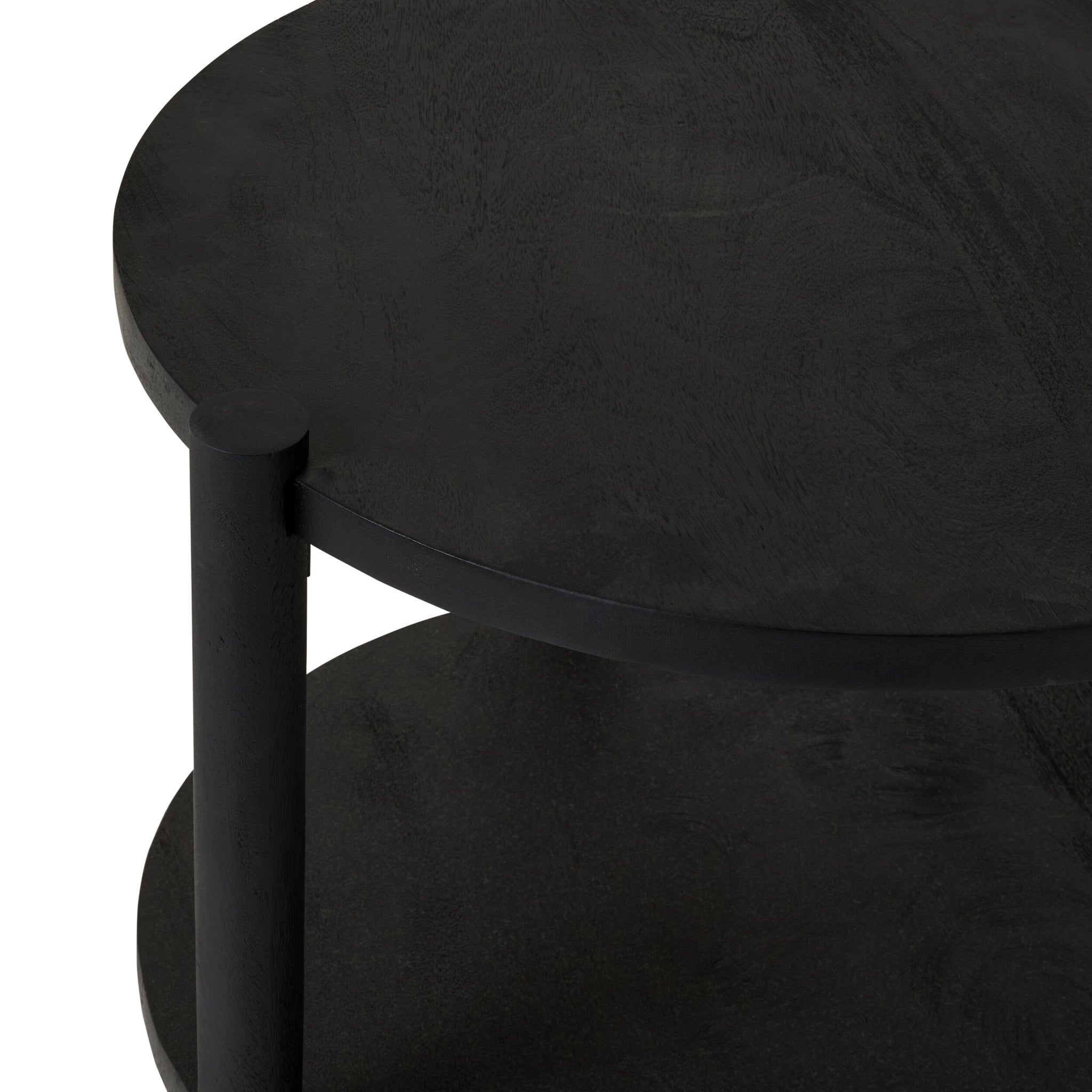 Karli Round Side Table Black