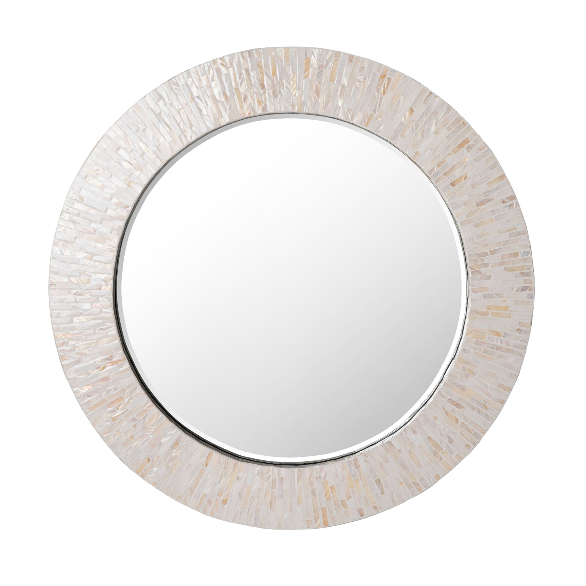 Samal Capiz Round Wall Mirror 70x70x3cm