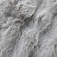 Luxe Bobble Faux Fur Cushion Silver 45x45cm
