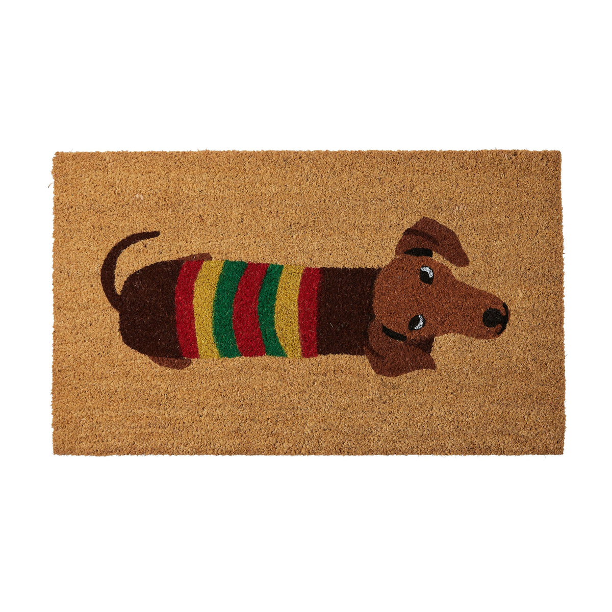 Dachshund in Jumper Coir Doormat 75x45cm Early Settler AU