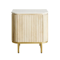 Deva Bedside with Marble Top Natural