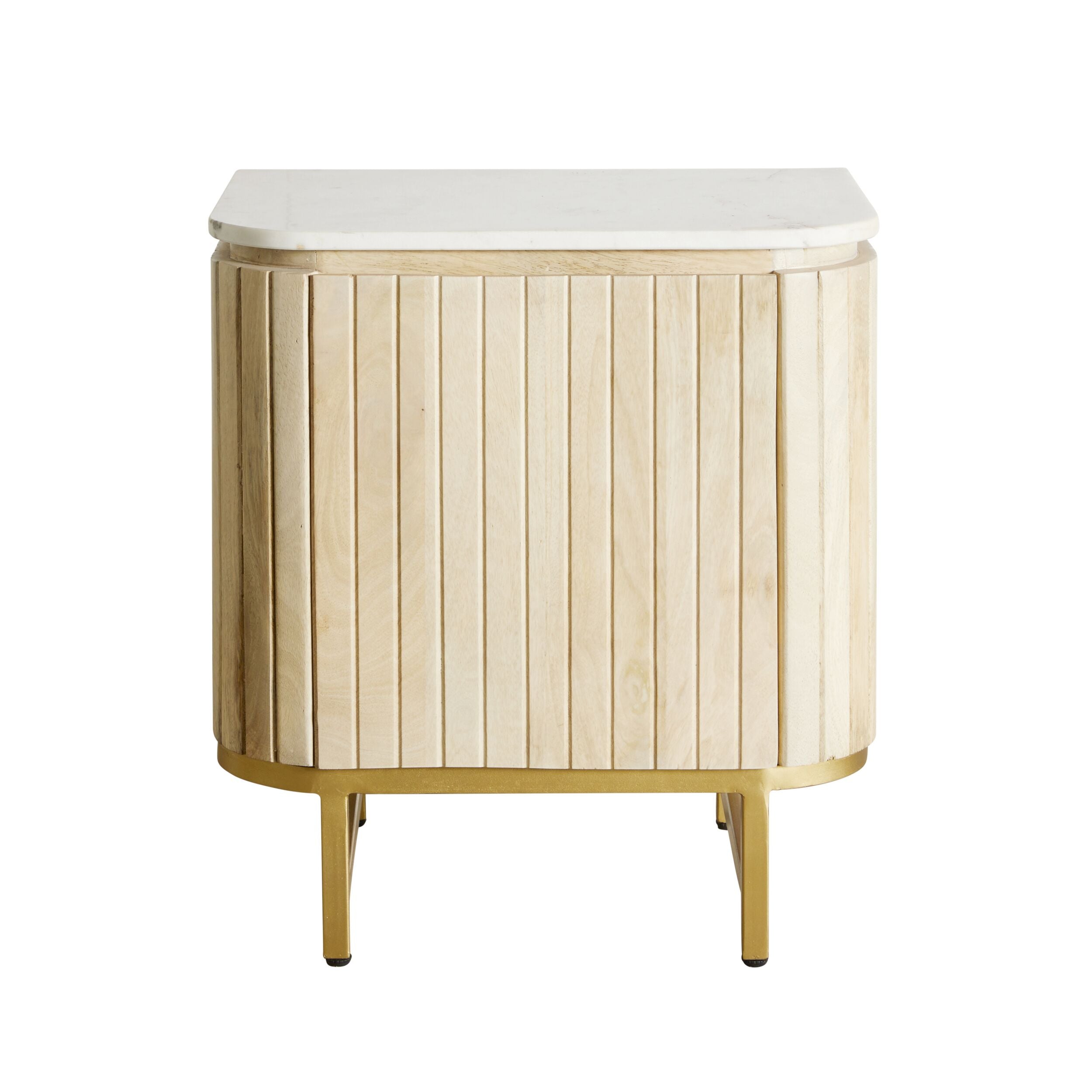 Deva Bedside with Marble Top Natural