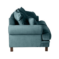 Lisette 3.5 Seater Velvet Sofa Aura Emerald