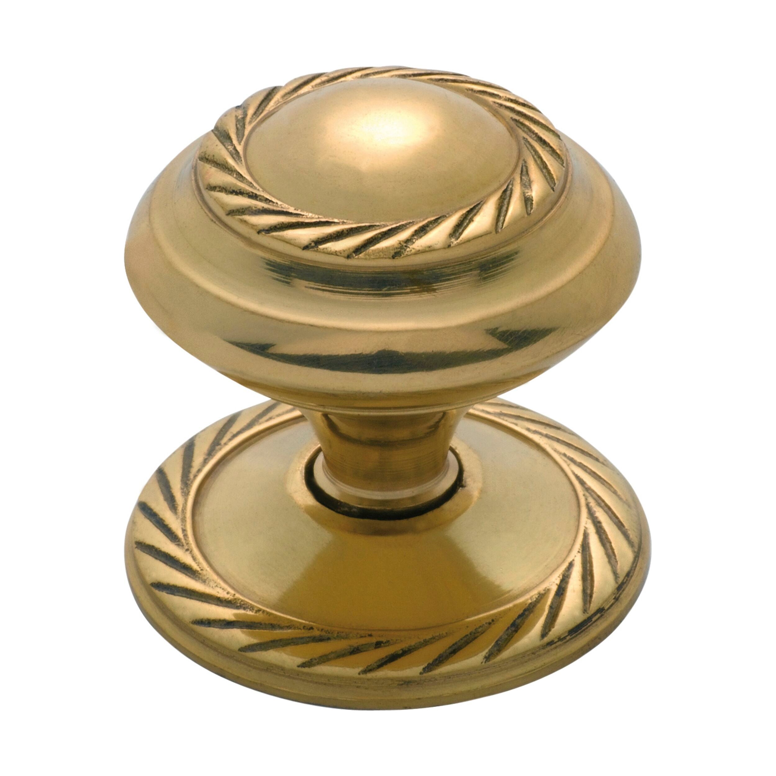 3672 Cupboard Knob Sheet Brass Georgian Polished Brass D32xP27mm