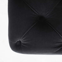 Maree Velvet Ottoman Black