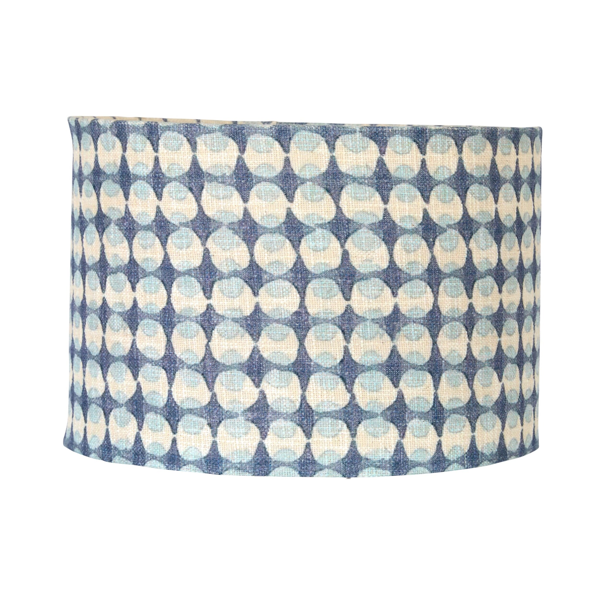 Drum Shade Blue 45x30cm