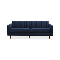 Stitch 3 Seater Velvet Sofa Indigo