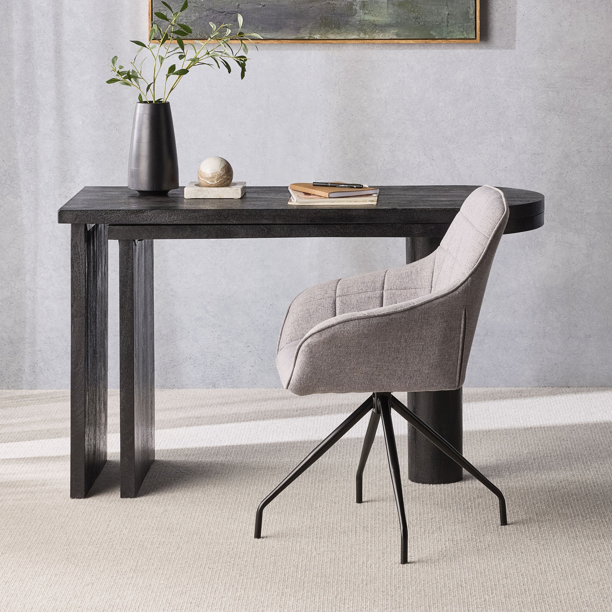 Anders Swivel Desk Chair Grey – Early Settler Australia