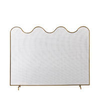 Flo Fire Screen Brass Antique