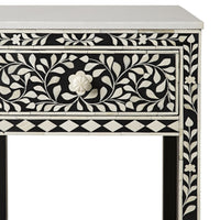 Bone Inlay Bedside Black