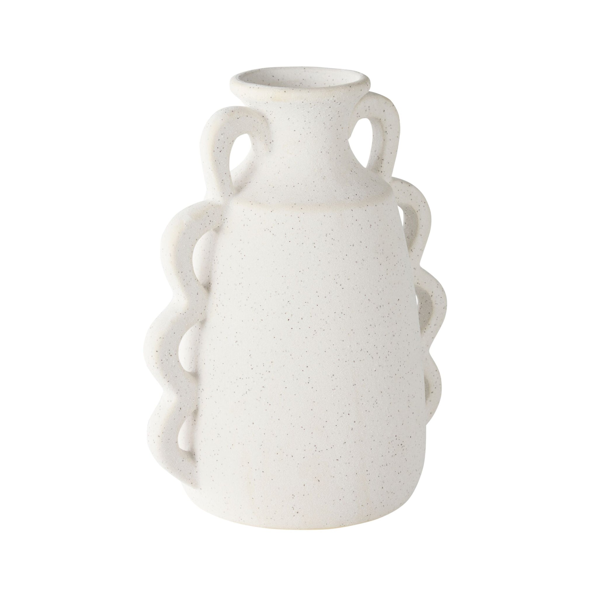 Tranquil Small Scalloped Ceramic Vase