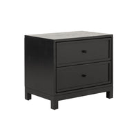 Avalon Small 2 Drawer Bedside Black
