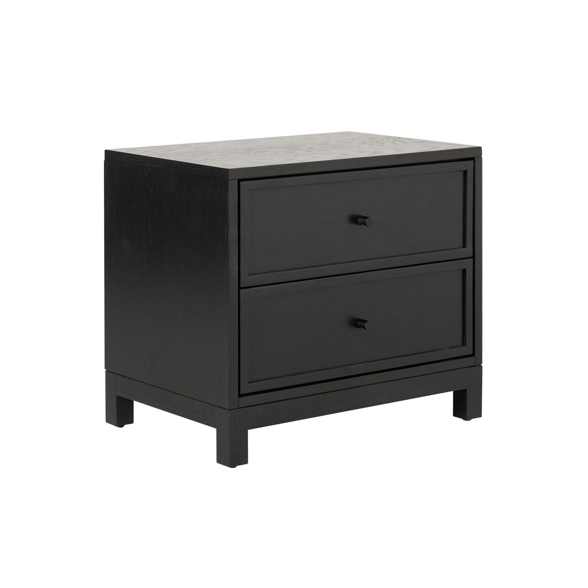 Avalon Small 2 Drawer Bedside Black