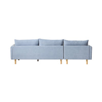 Austin 3 Seater Sofa with Left Hand Chaise Serenity Morning Sky