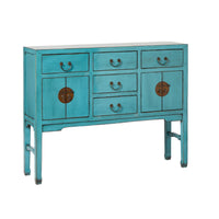 Sansha Console 5 drw 4 door Turquoise