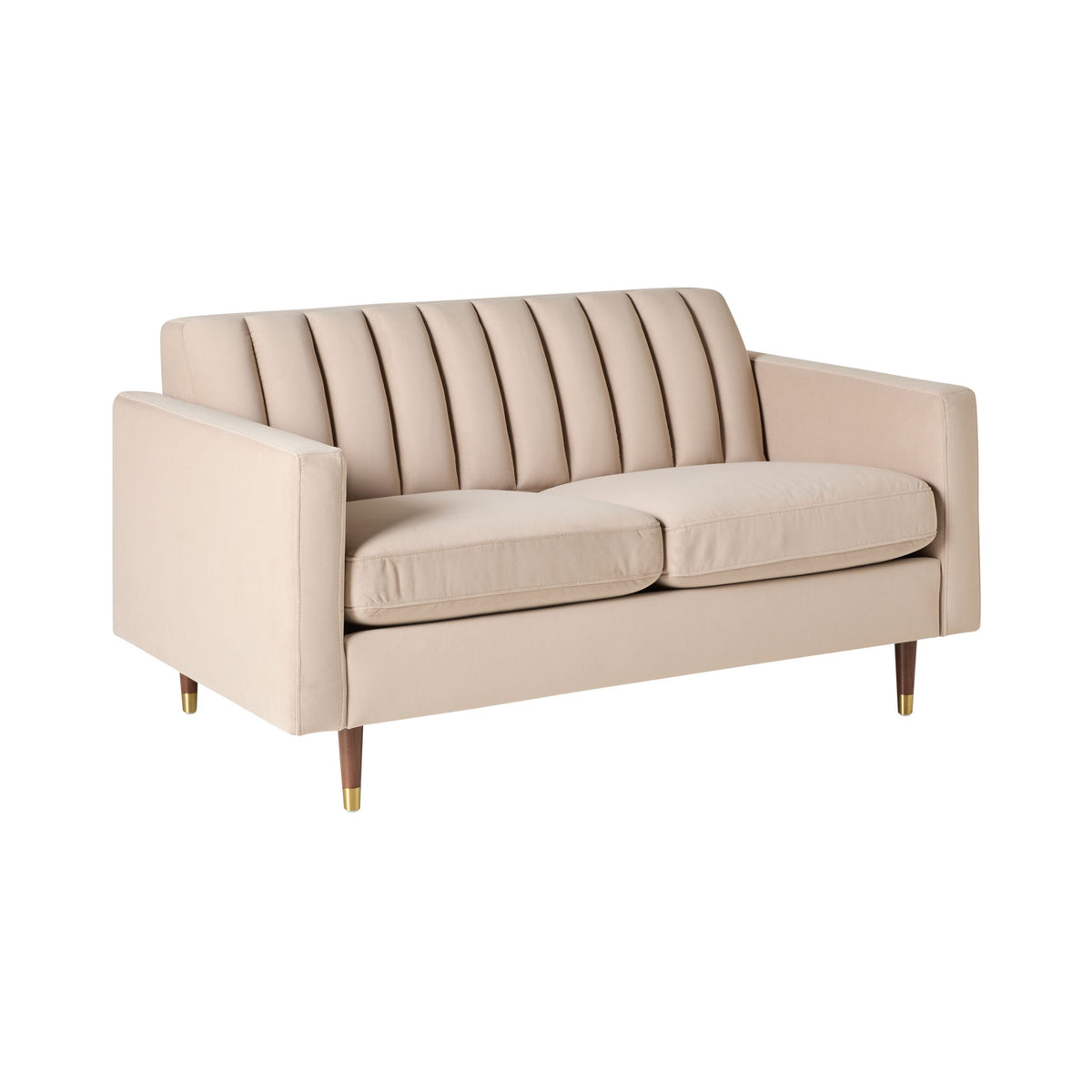 Stitch 2 Seater Velvet Sofa Taupe