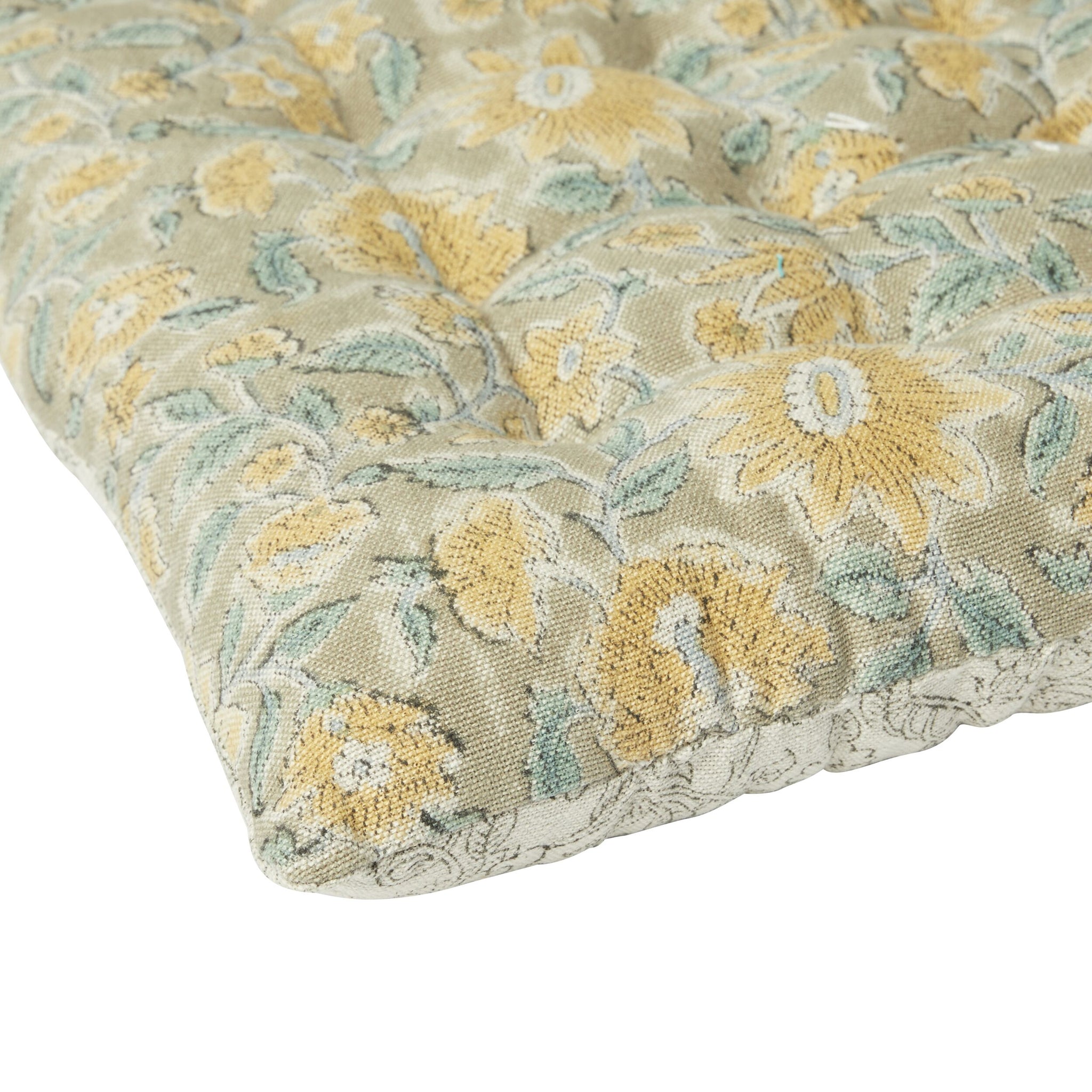 Sorella Yellow Floral Seat Cushion 40x40cm