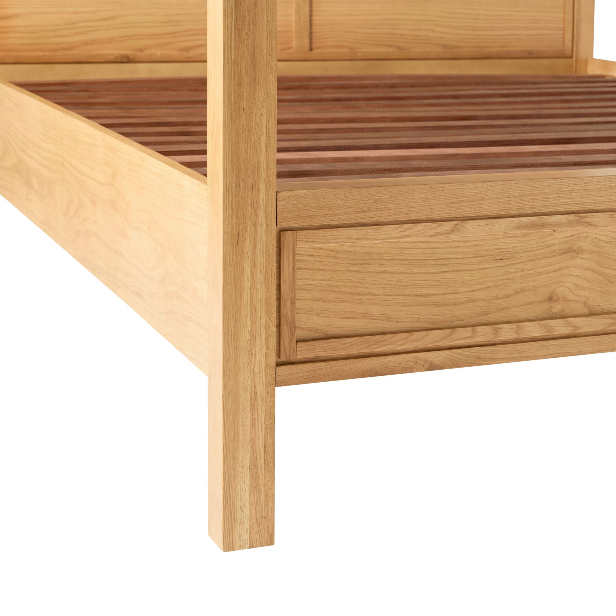 Avalon King Four Poster Bed Light Oak